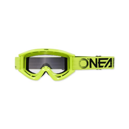 O'NEAL Motocross Brille Fahrradbrille Herren Damen B-Zero Goggle I MX MTB DH FR I Motorradbrille 100% UV-Schutz I Schlag & kratzfestes Glas I Gelb I Größe One Size