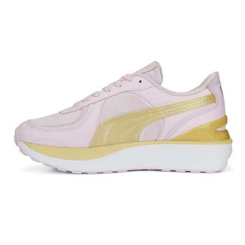 PUMA Womens Cruise Rider Nu Satin Lace Up Sneakers Shoes Casual - Pink, Yellow3