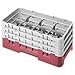 Camrack 8 Compartment Glass Rack with 3 Extenders Cranberry, 1/2 Size