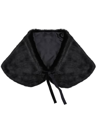 Women's Wedding Faux Fur Shawls and Wraps Bridal Wedding Fur Stole Winter Shrug for Bride and Bridesmaid2