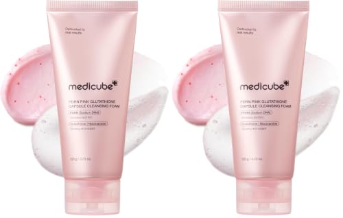 Image of medicube Facial Cleanser PDRN Pink Glutathione Capsule Foam Cleanser (Pack of 2)