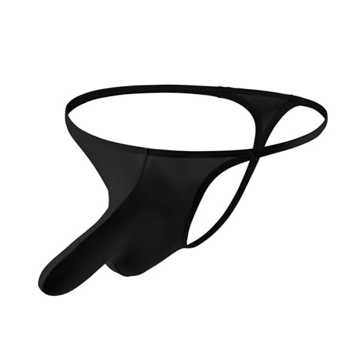 Men's Ice Silk Underwear Elephant Nose Thong Sexy T-Back And Breathable Panties2