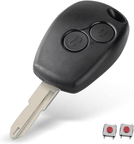 HooRLZ Coque Clé Dacia, Compatible pour Dacia Duster Logan Logdy Sandero, Boitier Clé Dacia Duster, TéLéCommande Dacia, Clef Dacia Sandero - 2 Boutons avec...