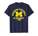 Michigan Wolverines Big 10 Football Navy Officially Licensed T-Shirt