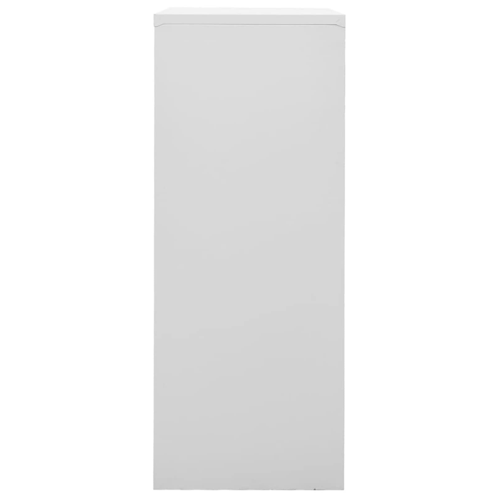DJEKA Aktenschrank Abschließbar Metallschrank Büroschrank Werkstattschrank Mehrzweckschrank Stahl-Hellgrau-90x40x102 cm