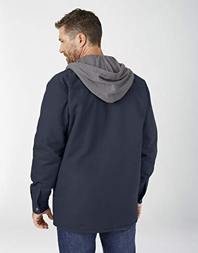 Image of Dickies Men's Fleece Hooded Duck Shirt Jacket With Hydroshield