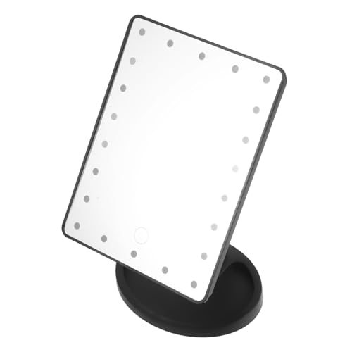 Miroir de maquillage LED à lumières intégrées et écran tactile portable - 2