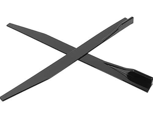 Image of Universal 120 cm Left /Right Black Rocker Side Splitters Diffuser Winglet Wings Bumper Kit Side Bumper Lip Splitter Bumper Splitter Spoiler Sporty Look