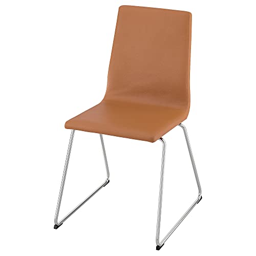 Chaise chromée marron doré LILLÅNÄS table manger fauteuil design