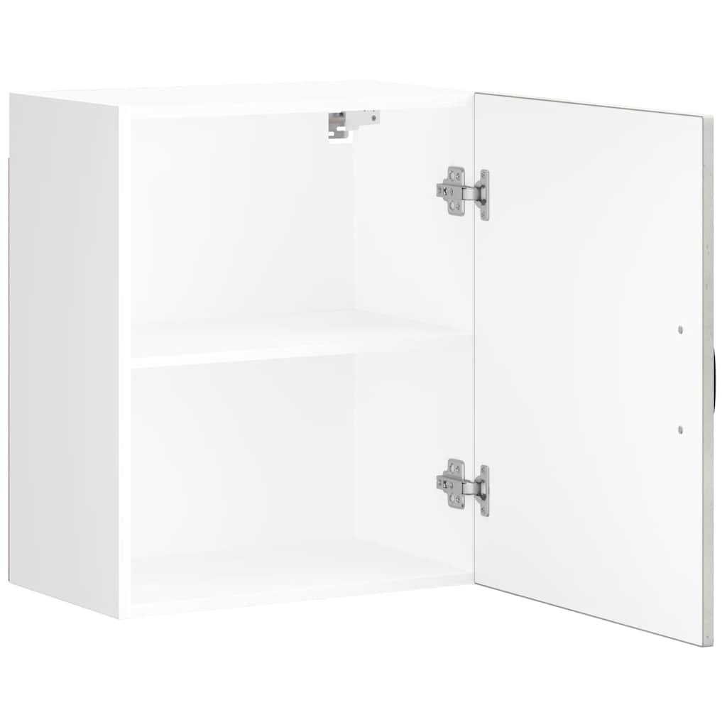 Küchen-Hängeschrank Lucca Betongrau aus Holzwerkstoff 50x31x60 cm mit Glastüren, Stauraum für Geschirr, Vorratsschrank und Organizer, ideal für Küche, Esszimmer und Kaffeebar