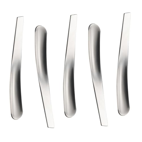 POPETPOP 5 pezzi Cucchiaini in Acciaio Inossidabile per Uova e Colazione Cucchiaini Mini da Cucina Facili da Pulire Design Semplice e Resistente Accessori per Tea Party e Uso Quotidiano