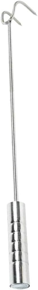 BESPORTBLE BBQ Skewers Grilling Pigtail Food Flipper Meat Hook Stainless Steel Food Turner Hook Cooking Barbecue Turners Hooks Grill Accessories for BBQ Grilling 50cm