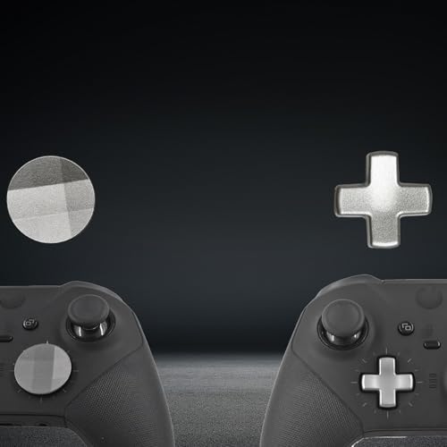 Image of 2Pcs Elite 2 D-pads Replacements for Xbox Elite Series 2 Controller, Magnetic D-pads Replacement Parts for Xbox One Elite Series 2 /Series 2 Core /Series 1 Controller, Metallic Cross-shaped D-pad(Silver)