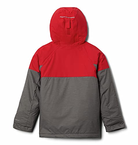 Columbia Boys' Little Alpine Action II Jacket, City Grey Heather/MTN Red, X-Small - Image 3