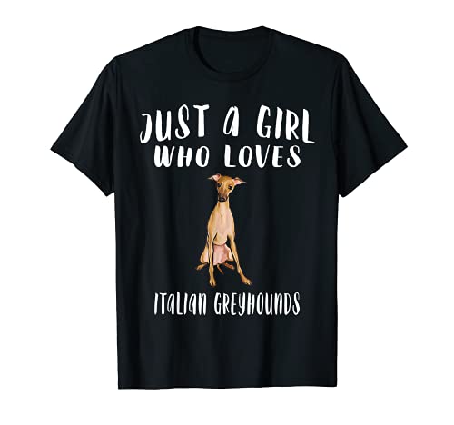 Im Just A Girl Who Loves Italian Greyhounds - Regalo para amante de perros Camiseta