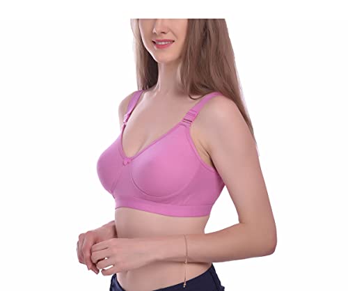 Image of Viral Girl Women's Wire-Free Cotton Hosiery Bra | Non-Padded, Full Coverage, Adjustable Straps | Soft Comfortable Innerwear with Hook & Eye Closure for Everyday Use