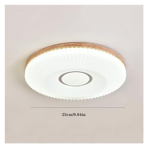 Lámpara de techo rústica de madera LED regulable para dormitorio 7