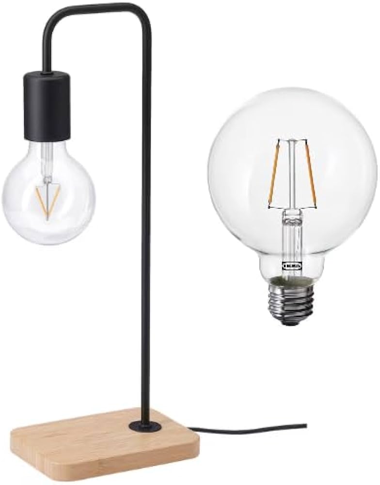 Amazon | テーブルランプ ・ ブラック・竹 505.184.15／LUNNOM