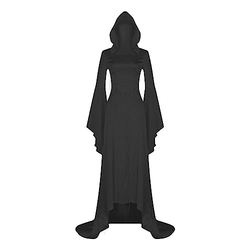 Damen Gothic Kleidung Mittelalter Halloween Kostüm Erwachsene Lange...