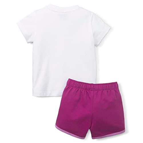 Ensemble short Minicats Alpha Puma White pour bébé en coton doux