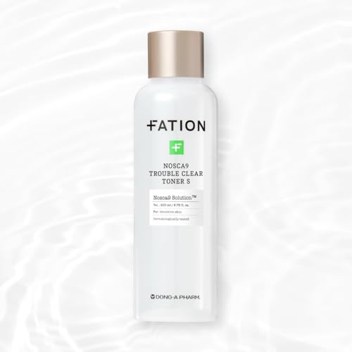 Fation Nosca9 Soothing Toner S | 2% PHA & LHA Exfoliating Toner for Sensitive Skin | Moisturizing, Hypdrating & Quick Absorption Korean Skincare (Pack of 1, 6.76 Fl Oz)