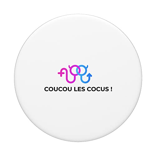 cuckoo les cocus! PopSockets Swappable PopGrip, Black - Image 3