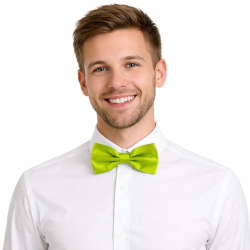 Image of Mens Classic Solid colour Bowtie 6pcs /12pcs Combo Pre-tied Satin polyester Formal tuxedo Bow tie Set For Boy Women and Men & Adjustable Length