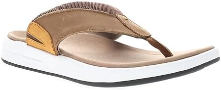 Propét mens Easton Flip Flop, Tan, 11 XX-Wide US | Image 1