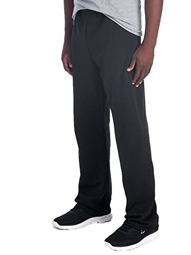 Jerzees Men's NuBlend Fleece Open Bottom Sweatpants with Pockets, Relaxed Fit, Cotton Blend3