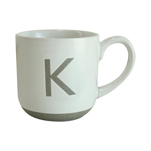Taza de cerámica con diseño letra mayúscula 15 oz