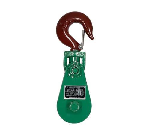 Mytee Products Snatch Block with Hook WLL 4 Ton 4 1/4" Sheave 1/2 Inch Wire Rope Wrecker Roll Back Recovery