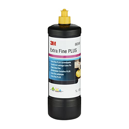 3M Perfect-it Extra Fine Plus Schleifpaste 80349 - zur Autopflege, Autopolitur, und Auto Aufbereitung - 1 Liter Flasche