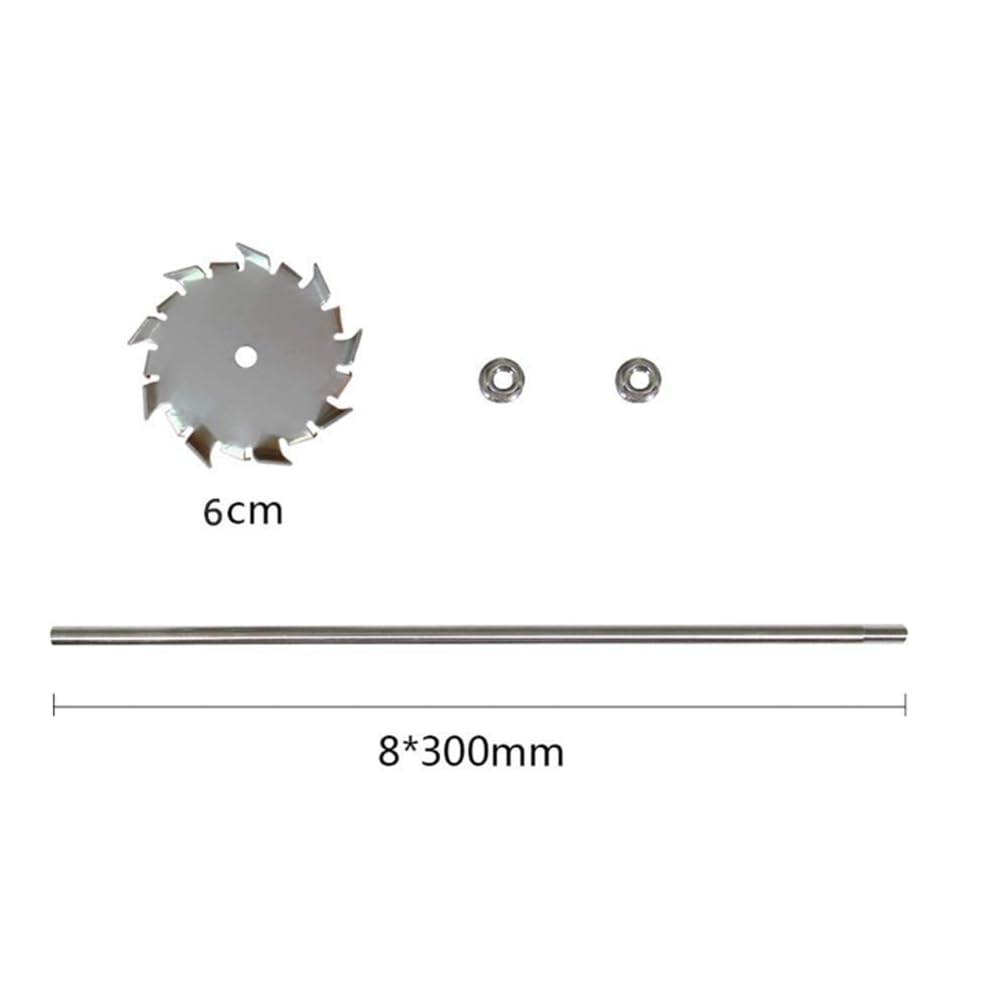 Disque de dispersion de turbine de dispersion à lame dispersante tige de dispersion de disque de 6 (disque de 2,36 pouces avec 0,31 x 11,8 pouce)