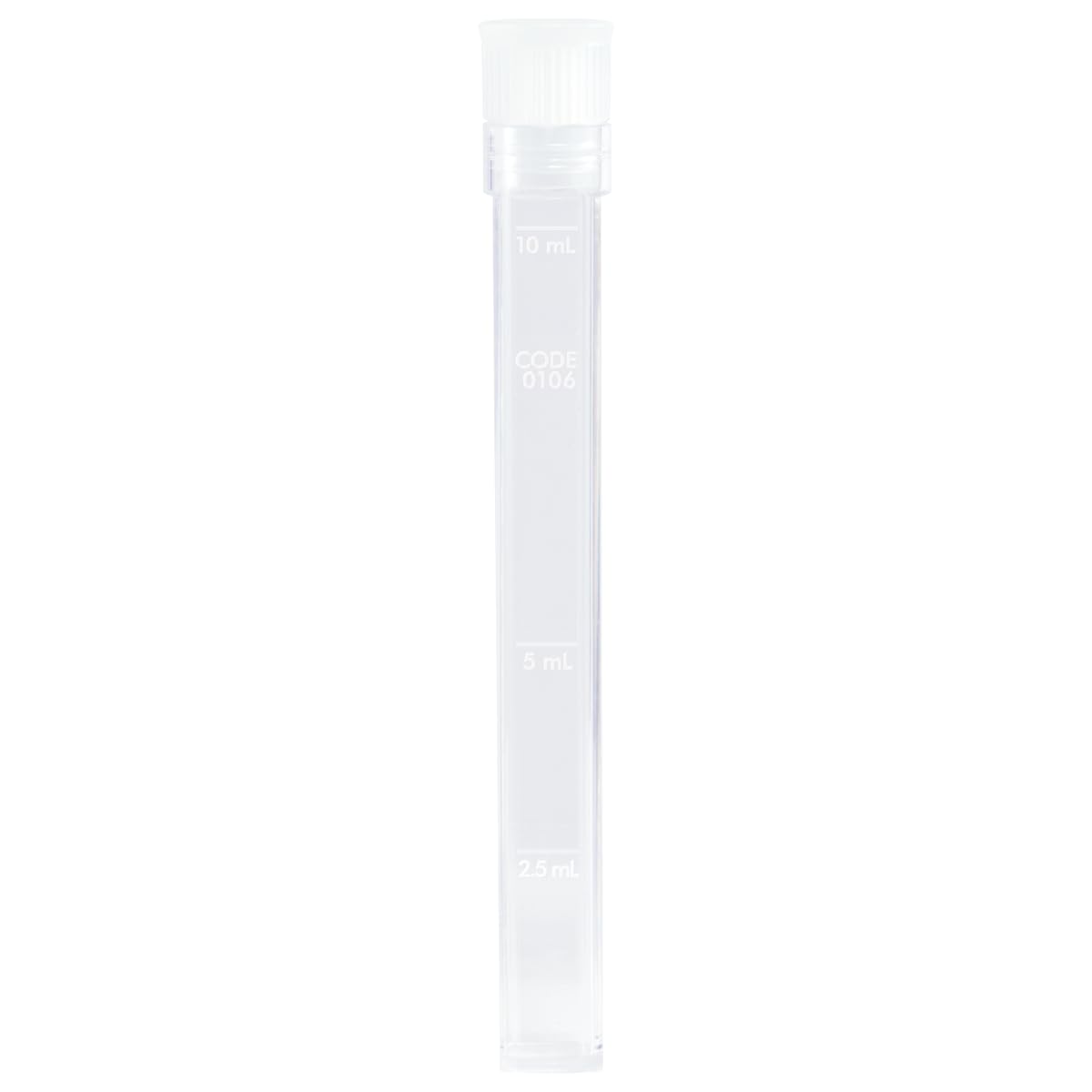 LaMotte 0106 LaMotte 0106 - Provetta in plastica, quadrata, 2,5 ml, 5 ml, 10 ml, con tappo (confezione da 6)