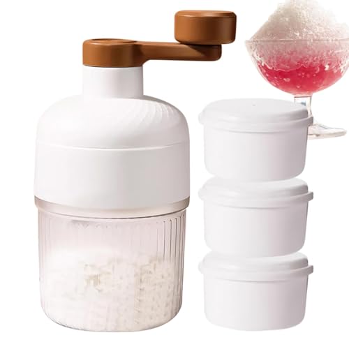 Shaved Ice Maker | Portable Hand Shaved Ice Shaver Crusher,Household Smoothie Machine with Clear Ice Box, Detachable Humanized Snow Cone Machine for Shaved Ice