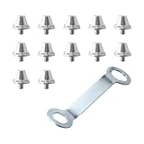 FACAIIO Tacos de repuesto para botas de fútbol, 12 unidades, puntas de aleación de aluminio con llave, rosca de 5 mm para zapatos de senderismo, 11/13/15 mm antideslizantes