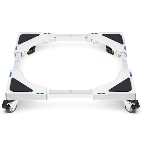 Humagineer Support Machine à Laver Réglable en Largeur 40-60cm, Socle Lave Linge Charge 200KG,...