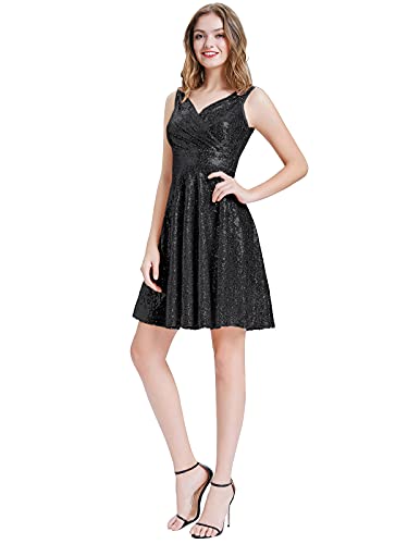 GRACE KARIN Women's Sleeveless Wrap V-Neck A-line Bridesmaid Cocktail Party Dress3