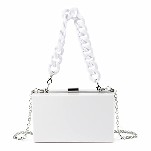 LHHMZ Monederos de embrague de noche transparentes de acrílico para mujer Bolsos cruzados transparente Bolsos de hombro