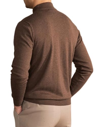 Men's Pullover Sweater Solid Color Casual Turtleneck Long Sleeve Sweaters
