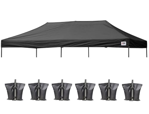 ABCCANOPY Replacement Canopy Top for Pop Up Canopy Tent (10x20, Black)