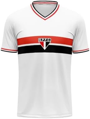 CAMISA RETRÔ SÃO PAULO 1969 BRANCA,ESCUDO BORDADO