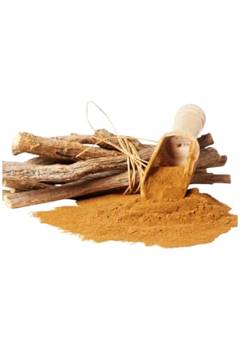 Polvo de raíz de regaliz de primera calidad, polvo de regaliz de Jethimadh, polvo de raíz de Mulethi molido HerbsnSpiceit (700 g)