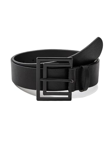Verdusa Women's Square Buckle Leather Waist Belts Casual Belts