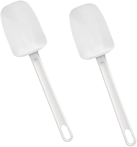 Soro Essentials - Juego de 2 espátulas de goma en forma de cuchara de 10 pulgadas, utensilios de cocina de grado alimenticio, buenos para hornear,