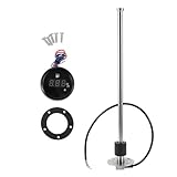 Hihaha Kraftstoff-Sendeinheit und Messgeräte-Set Boot Kraftstoff-Sendeinheit Marine Kraftstoff-Sender Einheit Metall 375mm 14,76 Länge 1 Satz Silber Schwarz 0-190 Ohm