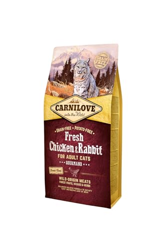 Carnilove Carnilove Fre Chicken & Rabbit Gourmand Dehydrated Cat Food 2 kg – Pack of 20 x 100 g – Total 2000 g
