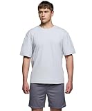 [テスラ] トレーニング tシャツ メンズ 半袖 ドライ 吸汗速乾 スポーツウェア 大きいサイズ UVカット MTS15-GRY_L