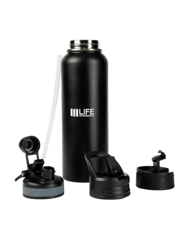Templock Water Flask Thermos Flask, a prueba de fugas, acero inoxidable, sin BPA, horas de aislamiento de bebidas calientes y frías (1 litro)