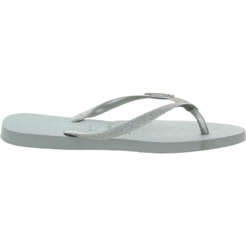 Havaianas Kids Slim Glitter Flip Flops - Spring and Summer Glitter Sandals for Kids - Ice Grey, 13C/1Y little kid3